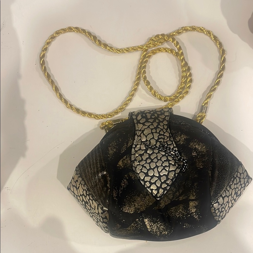 Elegant Black and Gold Women's Bag